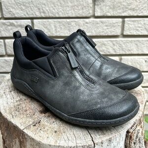 Remonte Front Zip Metallic Shoes Sz 38